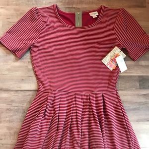 LuLaRoe Red Amelia Size Small